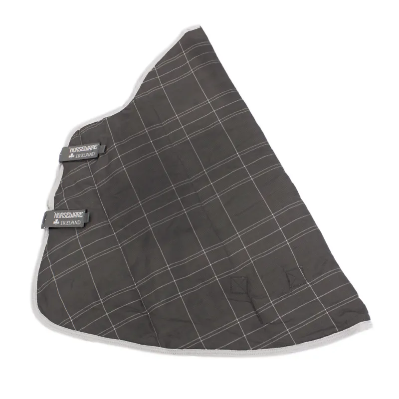 Horseware Rhino Stable Rug Hood 150g - Charcoal/Grey/WhiteChk/Grey